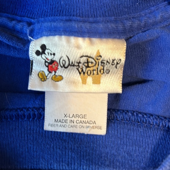 Y2K Disney millennium Celebrate The Future Hand in Hand Blue T-Shirt size XL - Picture 6 of 8